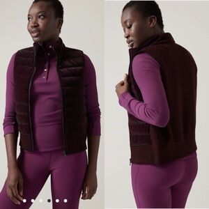 New Athleta Large Hanover Hybrid Vest Spiced Cabernet